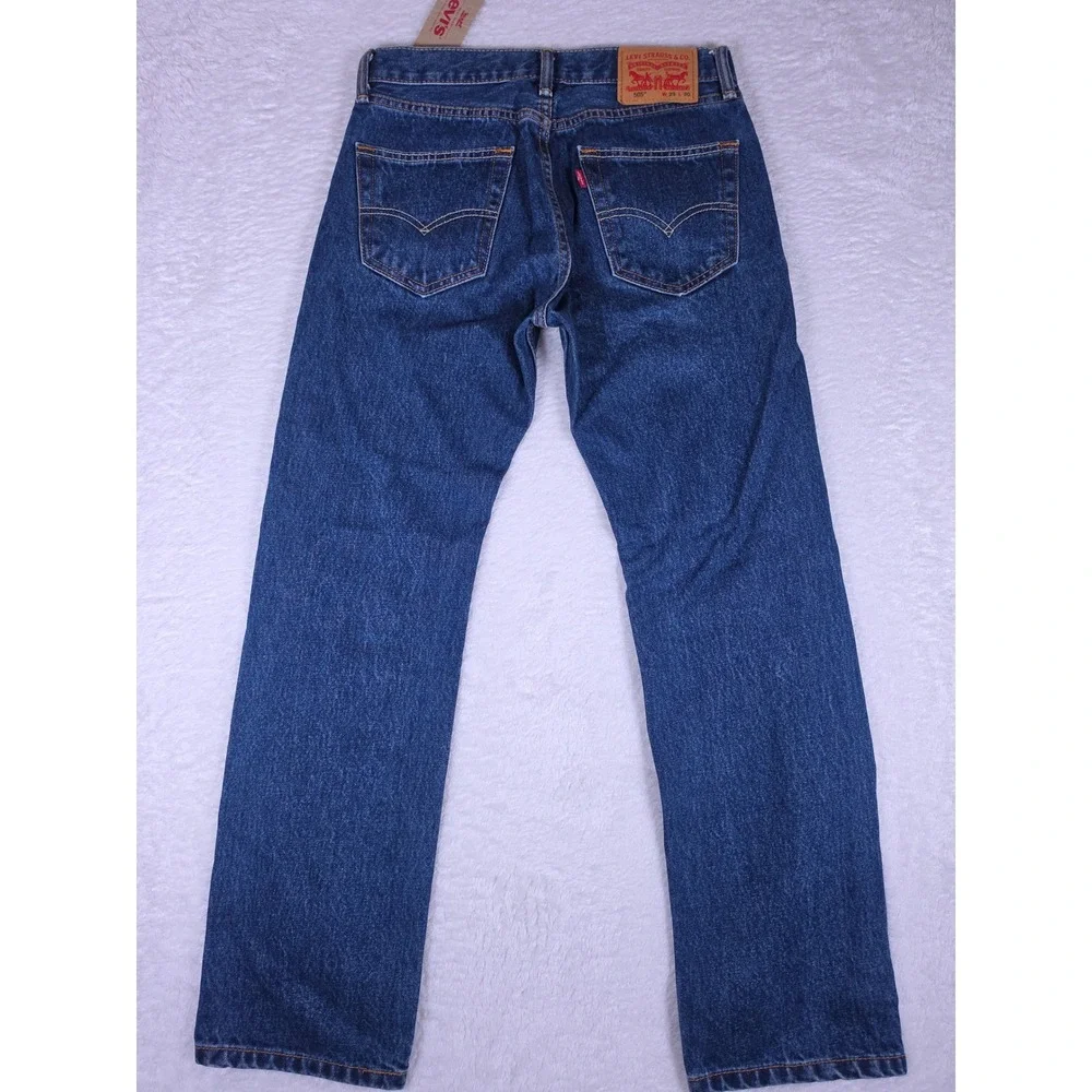 NEW Levi's 505 Regular Mens 29/30 Blue Denim Straight Leg Jeans 005054886 NWT